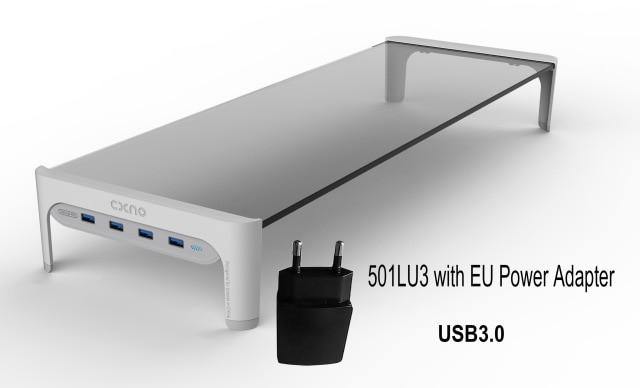 Desktop Monitor Notebook Laptop Stand with 4ports USB Hub Data Transmission and Fast Charger - Carbon Cases