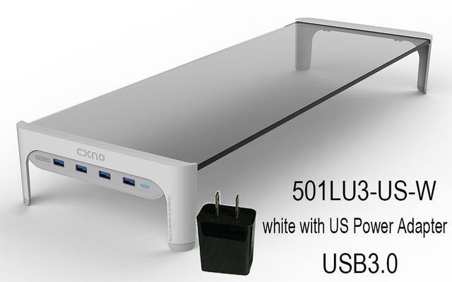 Desktop Monitor Notebook Laptop Stand with 4ports USB Hub Data Transmission and Fast Charger - Carbon Cases