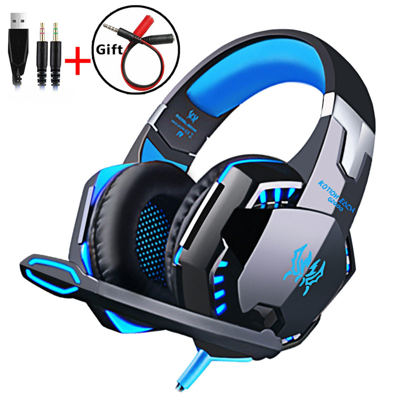 Wired Gaming Headset Headphones Surround Sound Deep Bass Stereo with Microphone - Carbon Cases