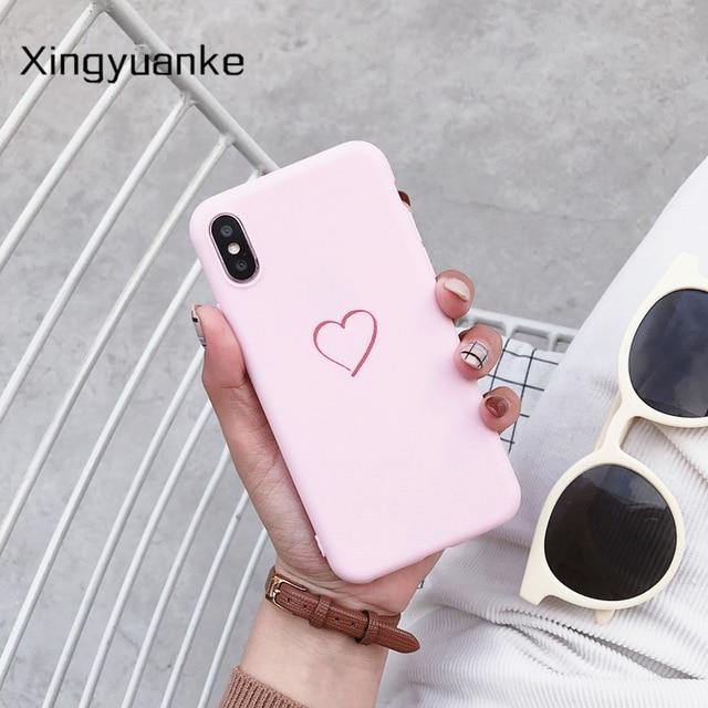 Cute Love Heart Silicone Cover For Samsung Galaxy - Carbon Cases