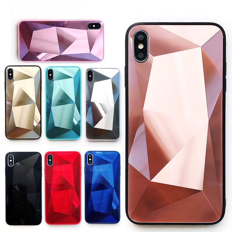 3D Diamond Mirror Case for iPhone - Carbon Cases