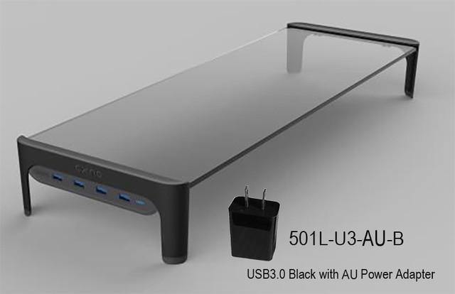 Desktop Monitor Notebook Laptop Stand with 4ports USB Hub Data Transmission and Fast Charger - Carbon Cases