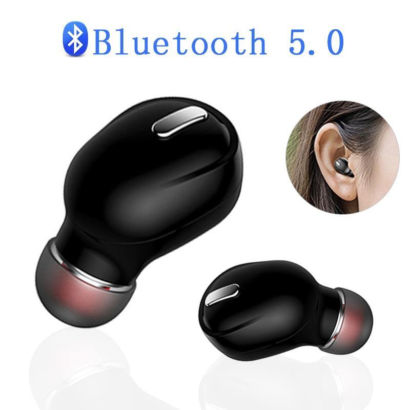 X9 Mini 5.0 Bluetooth Earphone Sport Gaming Headset with Mic Wireless - Carbon Cases