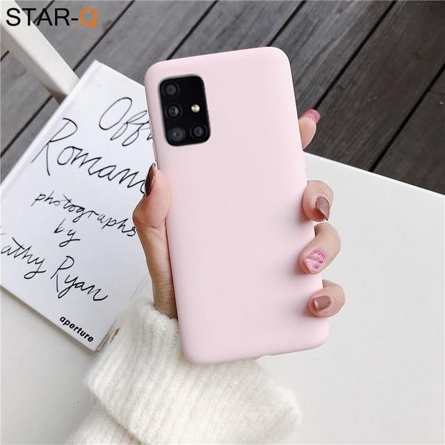 Candy Colour Silicone Phone Case For Samsung Galaxy - Carbon Cases