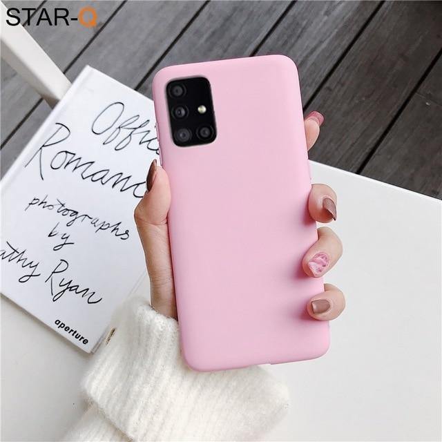 Candy Colour Silicone Phone Case For Samsung Galaxy - Carbon Cases