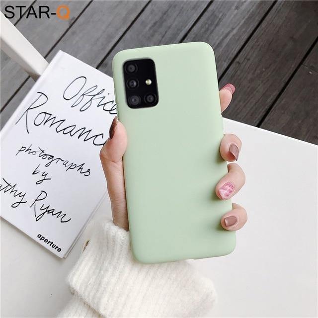 Candy Colour Silicone Phone Case For Samsung Galaxy - Carbon Cases