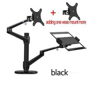 Aluminium Multifunction 10"-17" Ergonomics Desk Laptop Stand 32" Monitor Desktop Holder - Carbon Cases