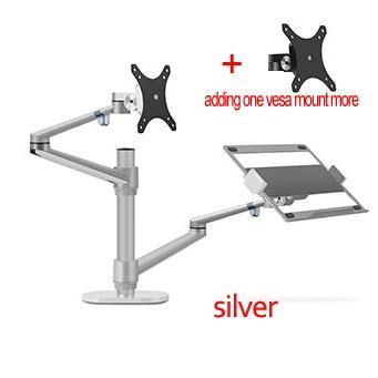 Aluminium Multifunction 10"-17" Ergonomics Desk Laptop Stand 32" Monitor Desktop Holder - Carbon Cases