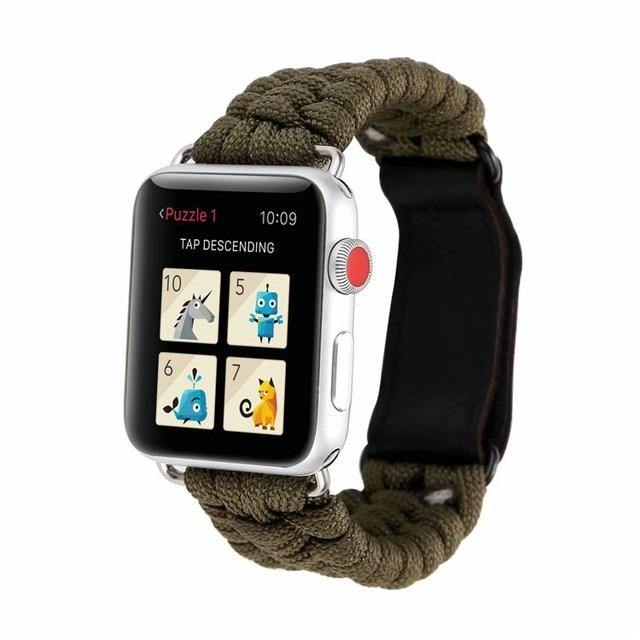 Outdoors Survival Rope Strap For Apple Watch - Carbon Cases