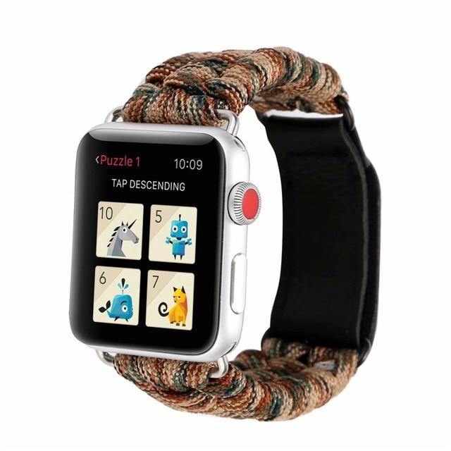 Outdoors Survival Rope Strap For Apple Watch - Carbon Cases
