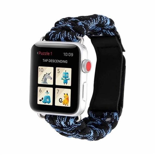 Outdoors Survival Rope Strap For Apple Watch - Carbon Cases