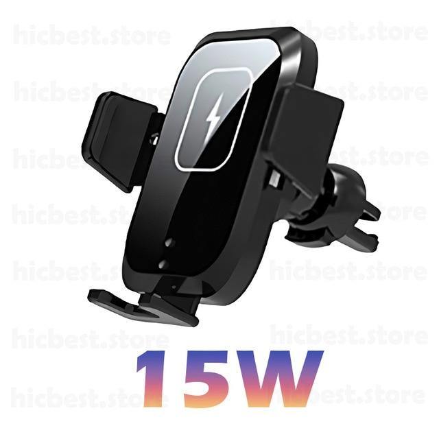 15W Wireless Car Charger Phone Holder - Carbon Cases