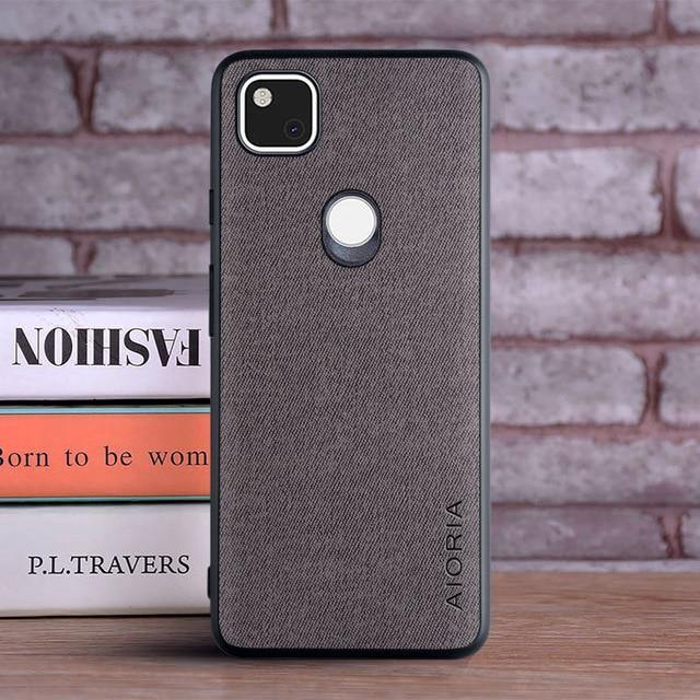 Luxury Textile Leather Skin Phone Cover For Google Pixel - Carbon Cases