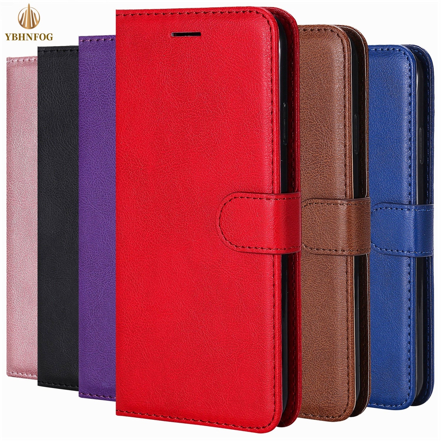 Luxury Leather Wallet Case For iPhone 12 Holder Card Slots Flip Cover Stand Bag - Carbon Cases