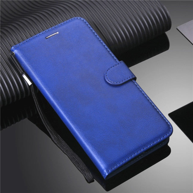 Luxury Leather Wallet Case For iPhone 12 Holder Card Slots Flip Cover Stand Bag - Carbon Cases