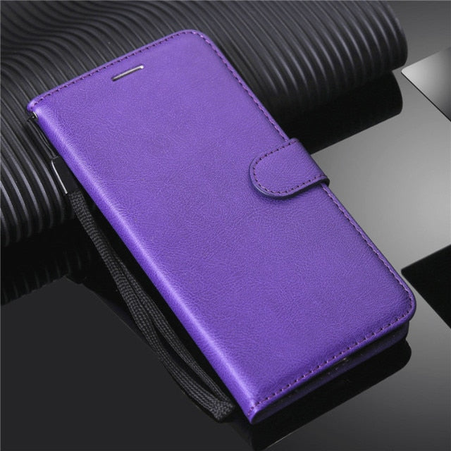 Luxury Leather Wallet Case For iPhone 12 Holder Card Slots Flip Cover Stand Bag - Carbon Cases