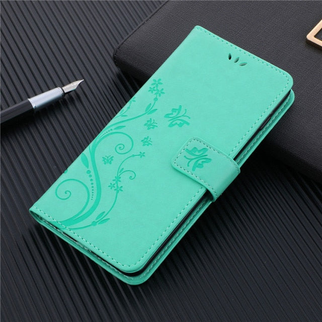 Luxury Leather Wallet Case For iPhone 12 Holder Card Slots Flip Cover Stand Bag - Carbon Cases