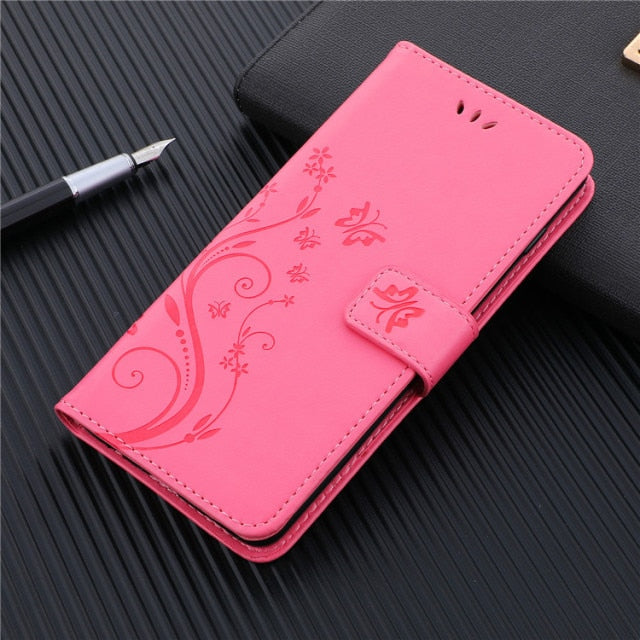 Luxury Leather Wallet Case For iPhone 12 Holder Card Slots Flip Cover Stand Bag - Carbon Cases