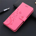 Leather Wallet Case For iPhone - Card Slots Holder Flip Stand Cover - Carbon Cases