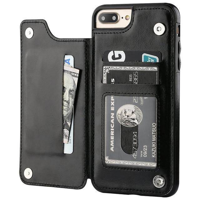 Luxury Slim Fit Premium Leather Cover For iPhone - Carbon Cases