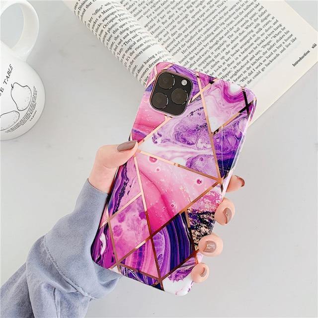 LOVECOM Geometric Marble Phone Cases For iPhone - Carbon Cases