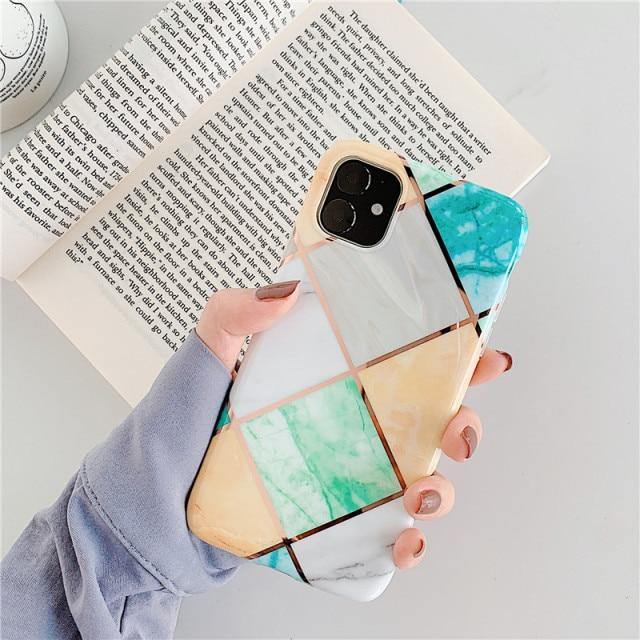 LOVECOM Geometric Marble Phone Cases For iPhone - Carbon Cases