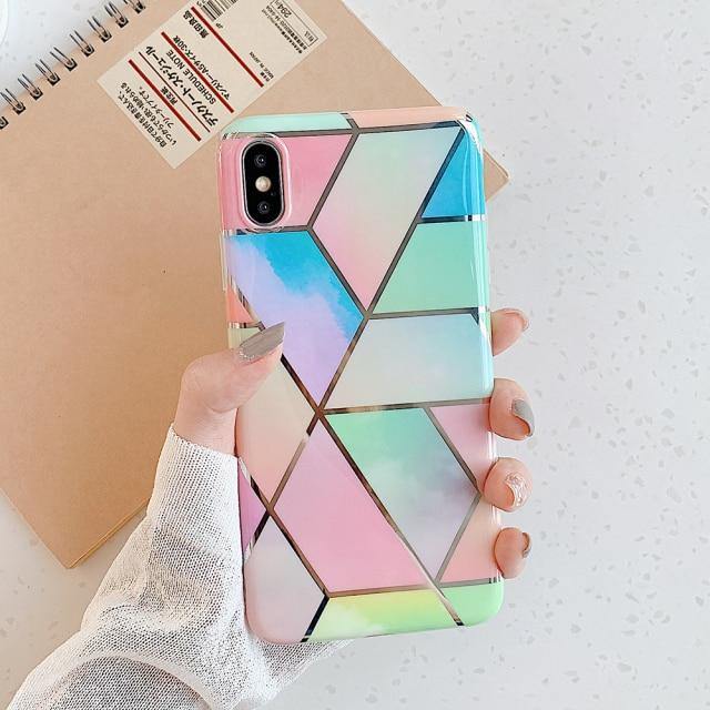 LOVECOM Geometric Marble Phone Cases For iPhone - Carbon Cases