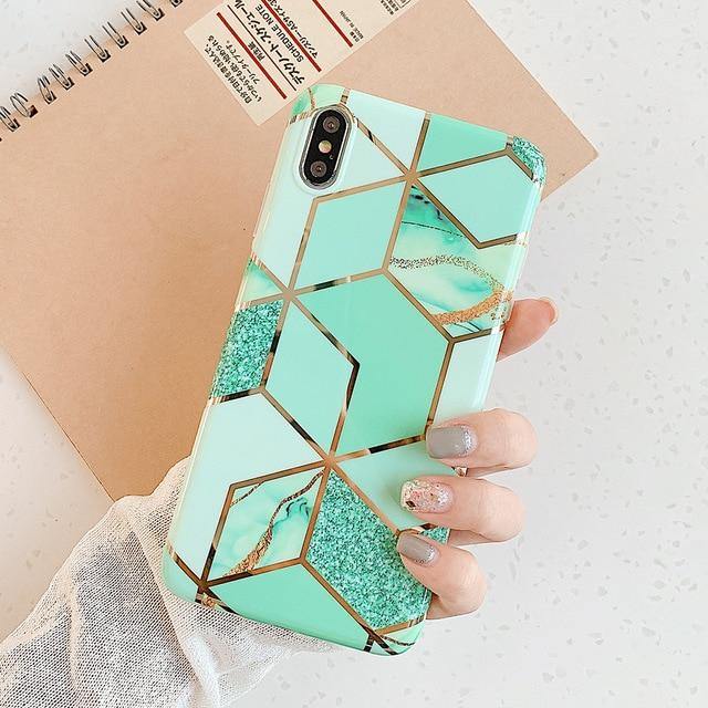 LOVECOM Geometric Marble Phone Cases For iPhone - Carbon Cases