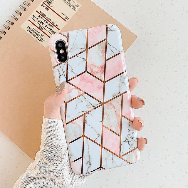 LOVECOM Geometric Marble Phone Cases For iPhone - Carbon Cases