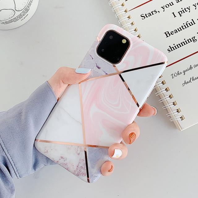 LOVECOM Geometric Marble Phone Cases For iPhone - Carbon Cases