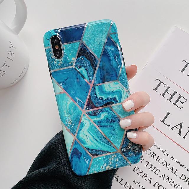 LOVECOM Geometric Marble Phone Cases For iPhone - Carbon Cases