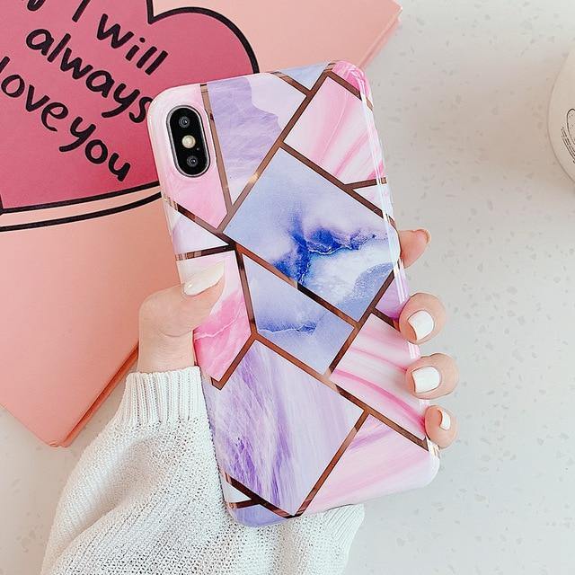 LOVECOM Geometric Marble Phone Cases For iPhone - Carbon Cases