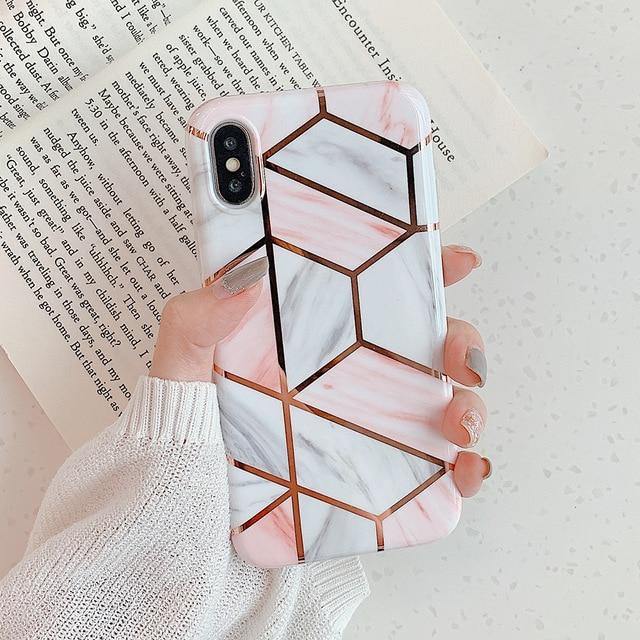 LOVECOM Geometric Marble Phone Cases For iPhone - Carbon Cases