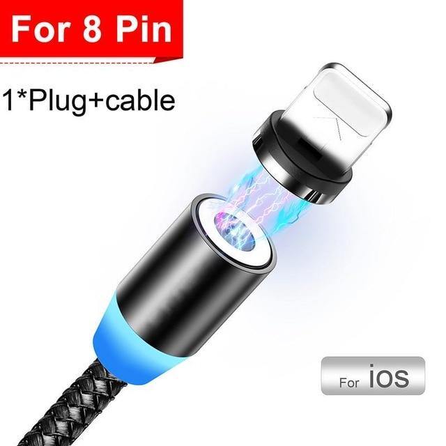USB Magnetic Charging Cable for Micro Type-C 8 Pin Fast Charging - Carbon Cases
