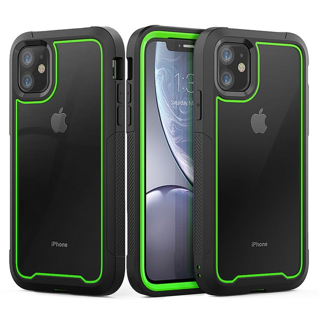 Shockproof Armour Transparent Phone Case For iPhone - Carbon Cases