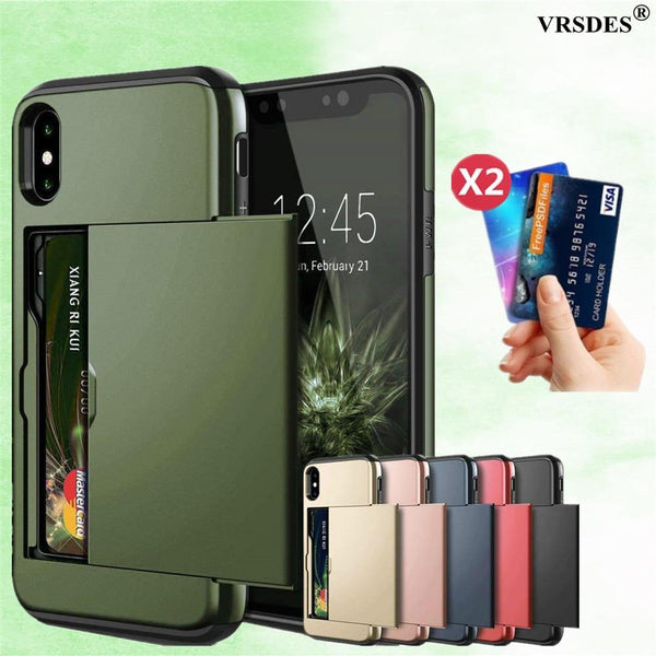 Armour Slide Card Case For iPhone - Carbon Cases