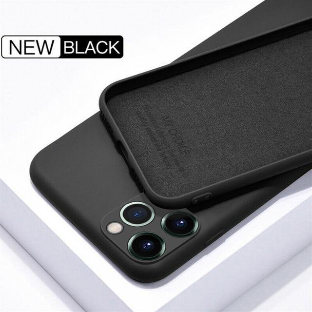 Luxury Original Silicone Full Protection Soft Cover For iPhone - Carbon Cases