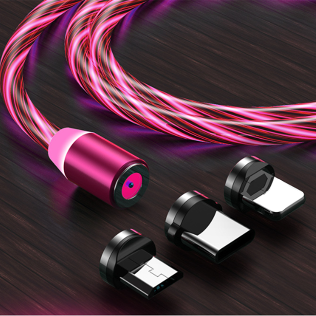 Magnetic Flow Luminous Lighting Charging Mobile Phone Cable Cord - Carbon Cases