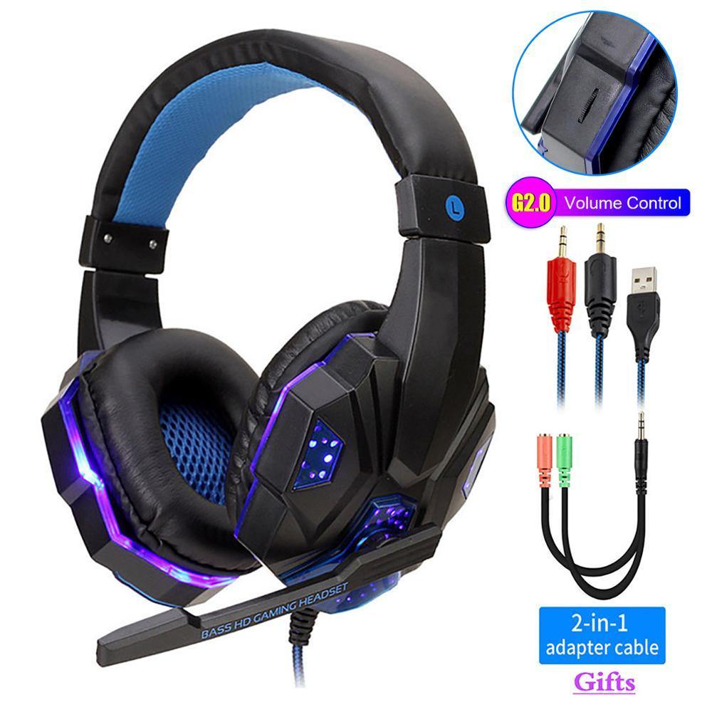 Professional Led Light Gamer Headset - Carbon Cases