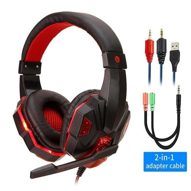 Professional Led Light Gamer Headset - Carbon Cases