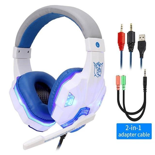 Professional Led Light Gamer Headset - Carbon Cases