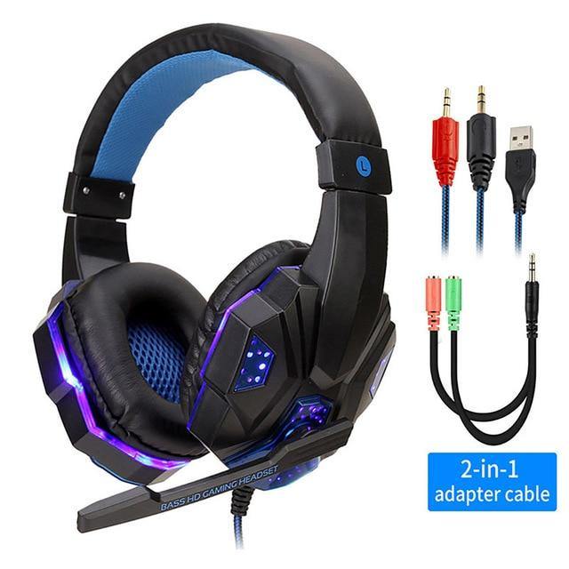 Professional Led Light Gamer Headset - Carbon Cases