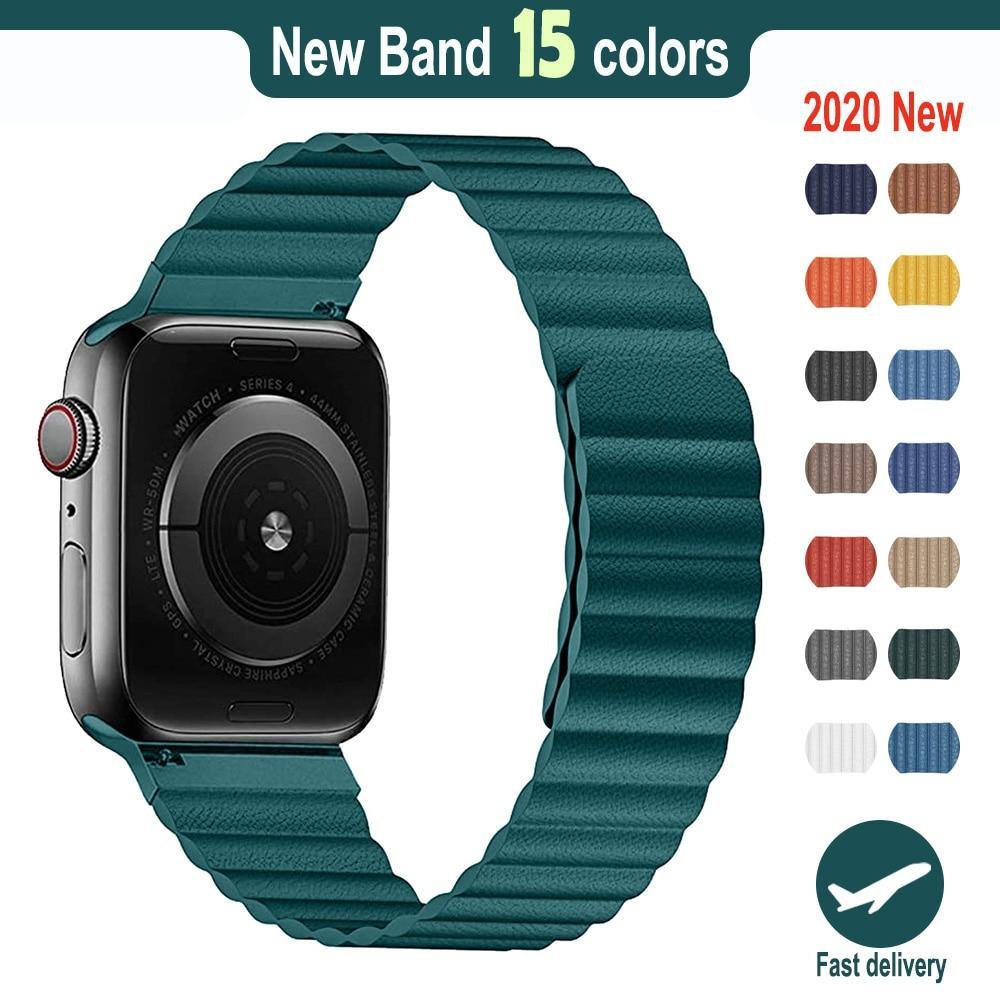 PU Leather Loop Strap For Apple Watch - Carbon Cases