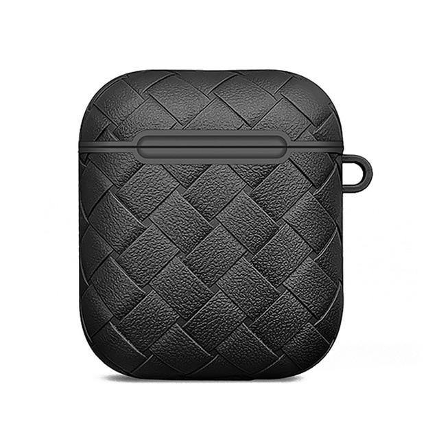 Woven Soft TPU Silicone Cover For Apple AirPods - Carbon Cases