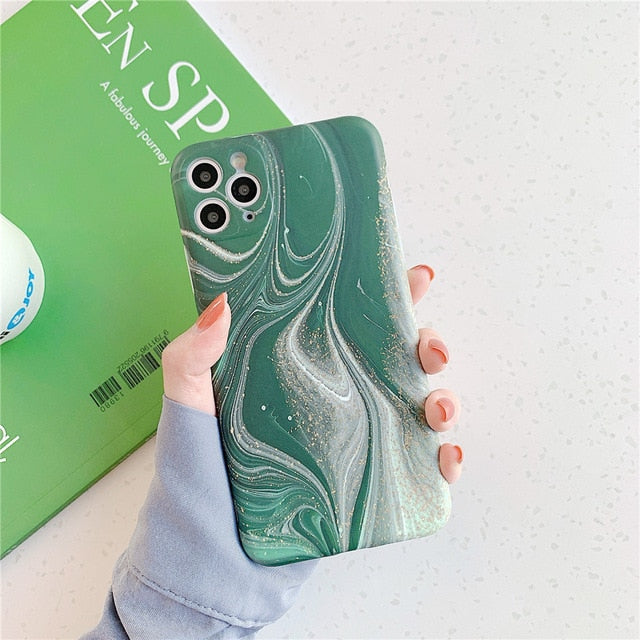 Marble Phone Case For iPhone - Camera Protection Back Cover - Carbon Cases