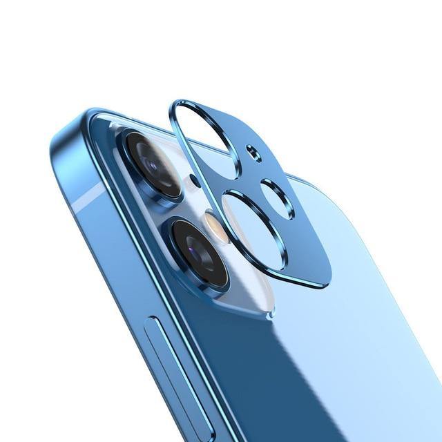 Metal Back Camera Lens Screen Protector for IPhone - Carbon Cases