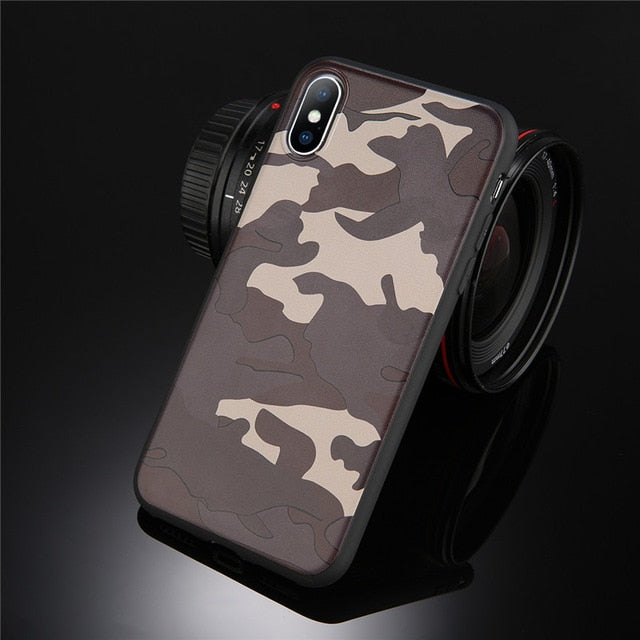 Army Green Camouflage Case Soft TPU For iPhone - Carbon Cases