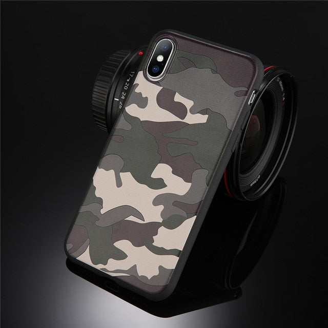 Army Green Camouflage Case Soft TPU For iPhone - Carbon Cases