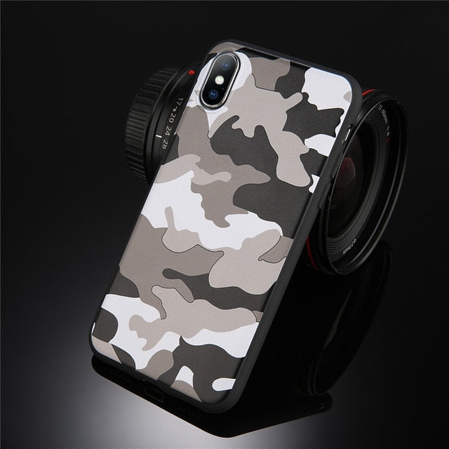 Army Green Camouflage Case Soft TPU For iPhone - Carbon Cases