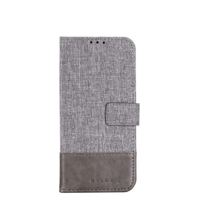 Canvas Cloth Wallet Dual Colour Card Pocket Slot Flip Case - Carbon Cases
